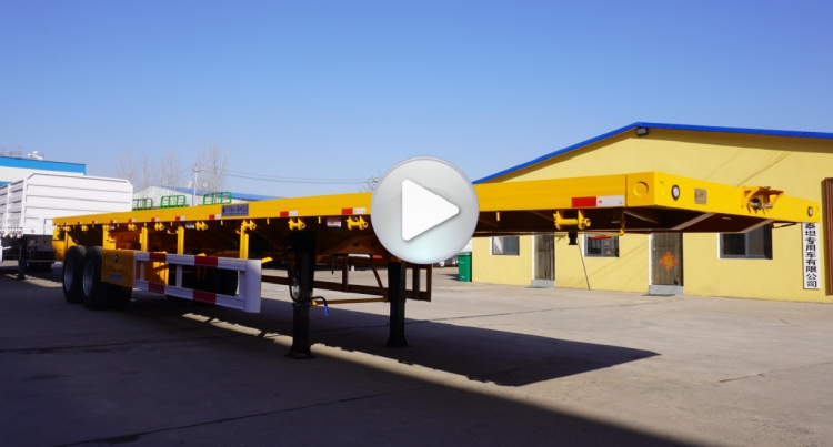 2 Axle 40 Ft Container Flatbed Semi Trailer for Sale in Sudan